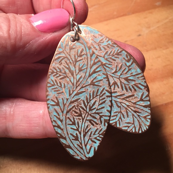 Copper earrings - Picture 3 of 3